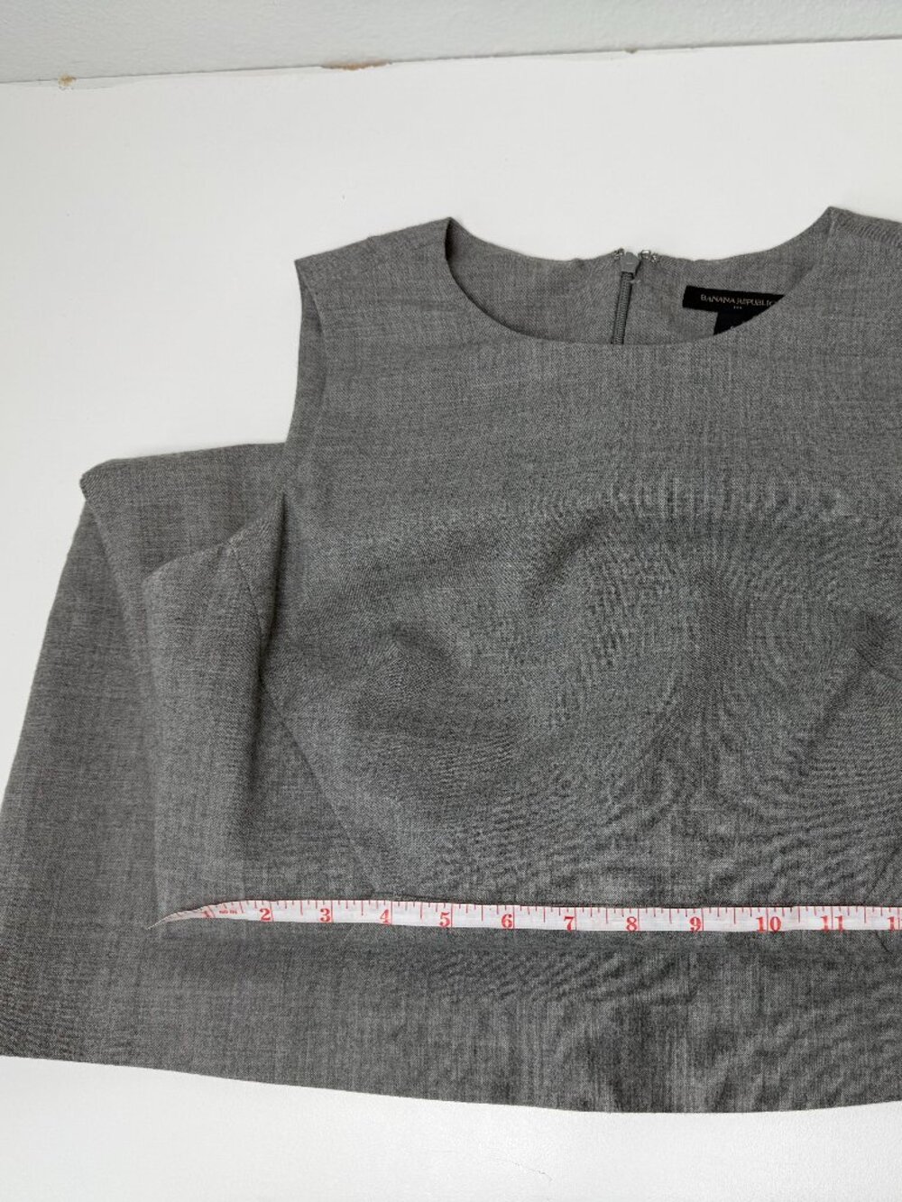 Banana Republic Gray Sleeveless Midi Sheath Dress - Picture 7 of 7